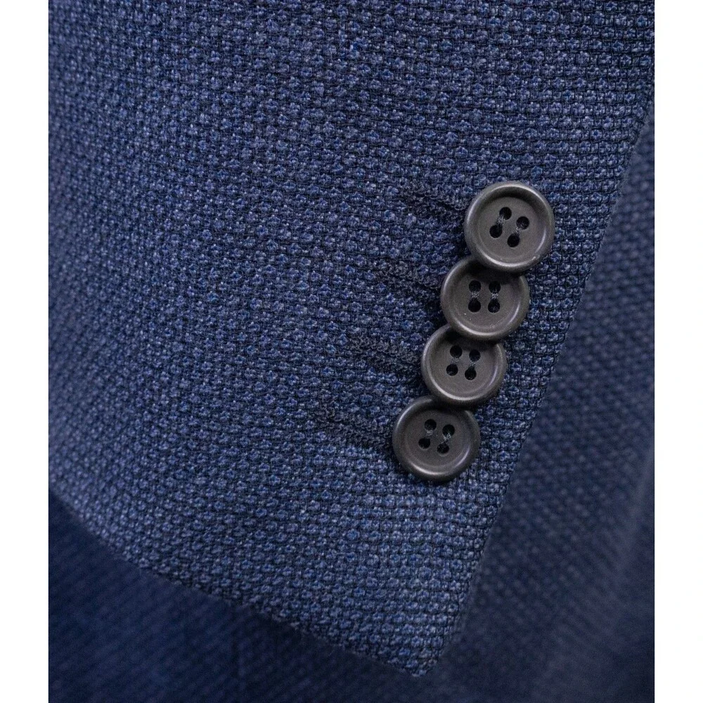 Giorgio Armani Blazer Sport Coat Sz 44L Blue Wool Three Button Jacket